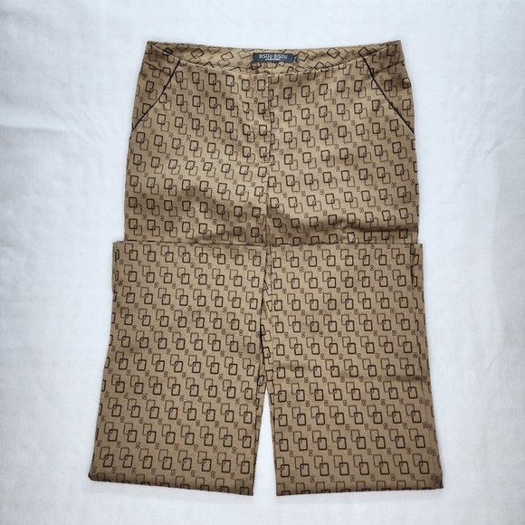 Bisou Bisou Pants - Bisou Bisou Michele Bohbot Dress Pants Women's Size 8 Tan Split Hem